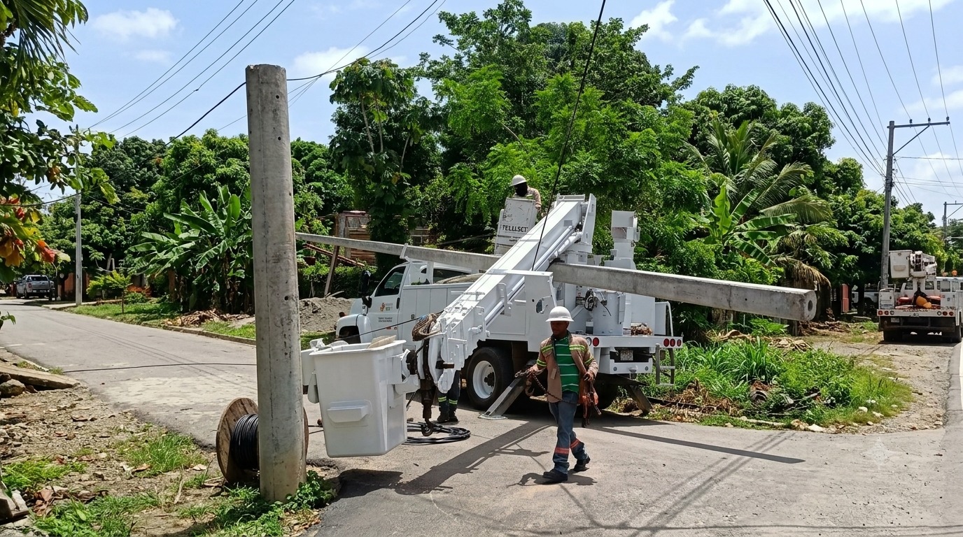 Edeeste normaliza redes eléctricas del sector La Majagua en Peralvillo