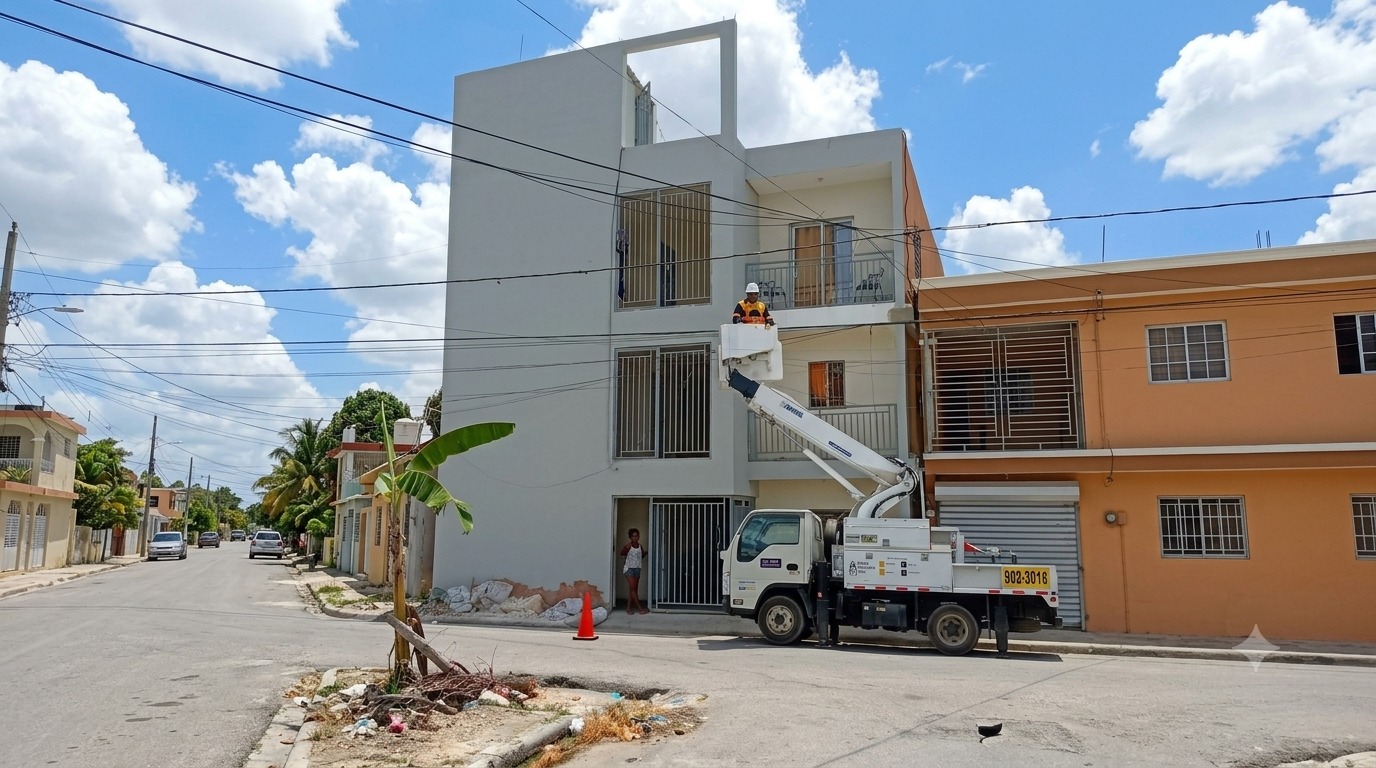 EDEESTE desmantela por tercera ocasión conexión irregular en edificio del sector Los Sotos, Higüey